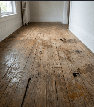 Old carpet over subfloor
