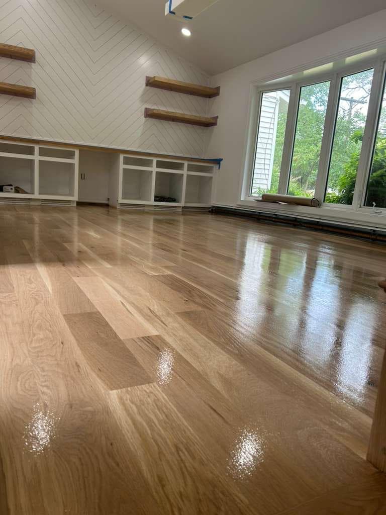 Flawless hardwood floor finishing